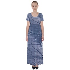 Atlantic Ocean Aerial View, Tierra Del Fuego, Argentina High Waist Short Sleeve Maxi Dress by dflcprintsclothing