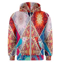 Mandala Pattern, Desenho, Designs, Glitter, Pattern Men s Zipper Hoodie by nateshop