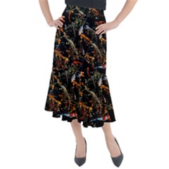 Shoal Of Koi Fish Water Underwater Midi Mermaid Skirt by Ndabl3x