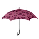 Pink Glitter Butterfly Hook Handle Umbrellas (Large) View3