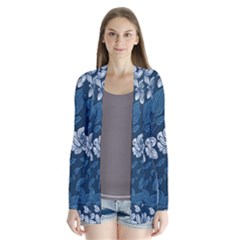 Pattern Flower Nature Drape Collar Cardigan by Bedest