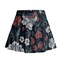 Flower Pattern Mini Flare Skirt by Bedest