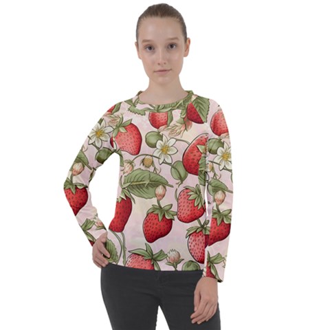 Strawberry Fruit Women s Long Sleeve Raglan T-shirt by Bedest