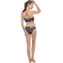 Multicolored Abstract Painting Colorful Halter Bikini Set View2