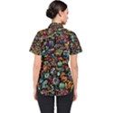 Multicolored Doodle Abstract Colorful Multi Colored Women s Short Sleeve Shirt View2