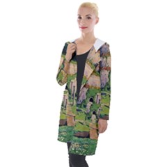 Painting Scenery Hooded Pocket Cardigan by Sarkoni