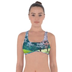 Anime Scenery Landscape Got No Strings Sports Bra by Sarkoni