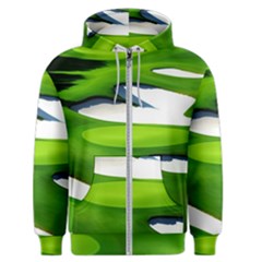 Golf Course Par Green Men s Zipper Hoodie by Sarkoni