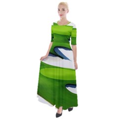 Golf Course Par Green Half Sleeves Maxi Dress by Sarkoni