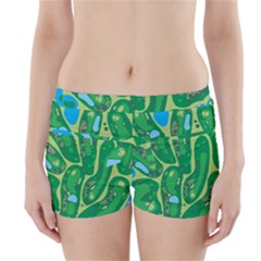 Golf Course Par Golf Course Green Boyleg Bikini Wrap Bottoms by Sarkoni