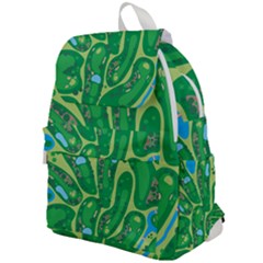 Golf Course Par Golf Course Green Top Flap Backpack by Sarkoni