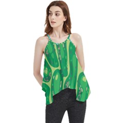 Golf Course Par Golf Course Green Flowy Camisole Tank Top by Sarkoni