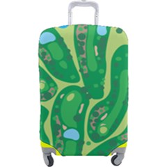 Golf Course Par Golf Course Green Luggage Cover (large) by Sarkoni