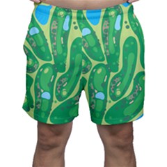 Golf Course Par Golf Course Green Men s Shorts by Sarkoni