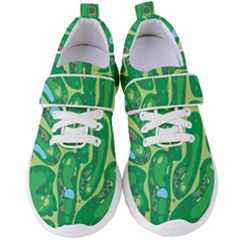 Golf Course Par Golf Course Green Women s Velcro Strap Shoes by Sarkoni