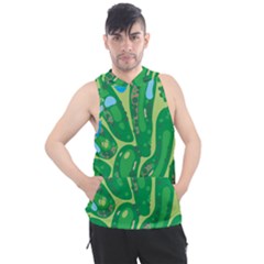 Golf Course Par Golf Course Green Men s Sleeveless Hoodie by Sarkoni