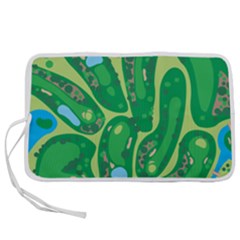 Golf Course Par Golf Course Green Pen Storage Case (l) by Sarkoni