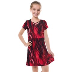 Followers,maroon,rose,roses Kids  Cross Web Dress by nateshop