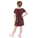 Technology Computer Circuit Kids  Short Sleeve Velvet Dress View2