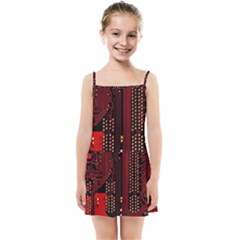 Technology Computer Circuit Kids  Summer Sun Dress by Sarkoni