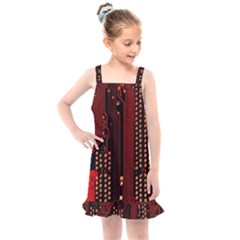 Technology Computer Circuit Kids  Overall Dress by Sarkoni