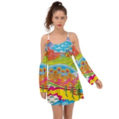 Vintage 1960s Psychedelic Boho Dress by Sarkoni