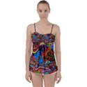 Psychedelic Trippy Hippie  Weird Art Babydoll Tankini Top View1