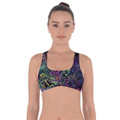 Trippy Dark Psychedelic Got No Strings Sports Bra by Sarkoni