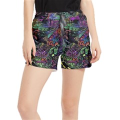 Trippy Dark Psychedelic Women s Runner Shorts by Sarkoni