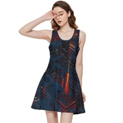 Architecture City Pixel Art Inside Out Racerback Dress by Sarkoni