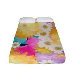 Watercolors Flowers Fitted Sheet (full/ Double Size) by LalyLauraFLM