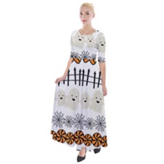 Halloween Holidays Half Sleeves Maxi Dress by Sarkoni