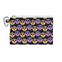 Halloween Skull Pattern Canvas Cosmetic Bag (Medium) View1