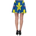 Blue Yellow October 31 Halloween Skater Skirt View2