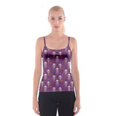 Skull Halloween Pattern Spaghetti Strap Top by Ndabl3x