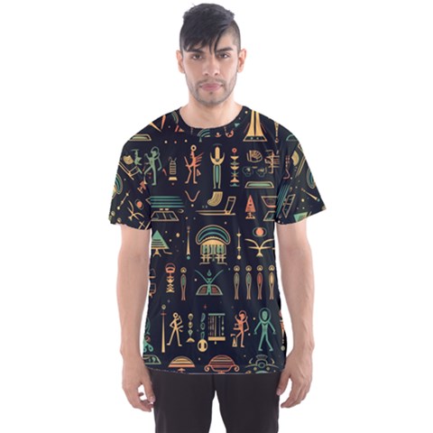 Hieroglyphs Space Men s Sport Mesh T-shirt by Ndabl3x