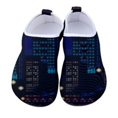 Pixel Art Night City Japan Men s Sock-style Water Shoes by Sarkoni