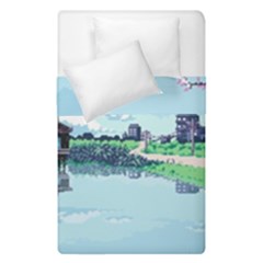 Japanese Themed Pixel Art The Urban And Rural Side Of Japan Duvet Cover Double Side (single Size) by Sarkoni