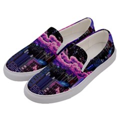 Retro City Pixel Men s Canvas Slip Ons by Sarkoni