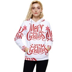 Merry Christmas Women s Lightweight Drawstring Hoodie by designerey