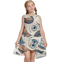 Eyes Pattern Kids  Frill Swing Dress by Valentinaart