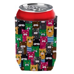 Cats Funny Colorful Pattern Texture Can Holder by Grandong