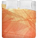 Abstract Texture Of Colorful Bright Pattern Transparent Leaves Orange And Yellow Color Duvet Cover Double Side (King Size) View1