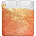 Abstract Texture Of Colorful Bright Pattern Transparent Leaves Orange And Yellow Color Duvet Cover Double Side (King Size) View2