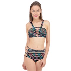 Aztec Wallpaper Cage Up Bikini Set by nateshop