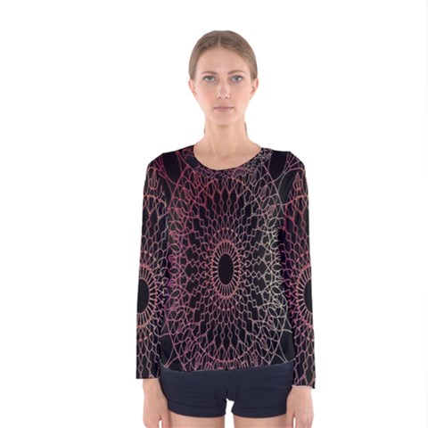 Mandala   Lockscreen , Aztec Women s Long Sleeve T-shirt by nateshop