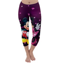 Cartoons, Disney, Mickey Mouse, Minnie Capri Winter Leggings 