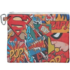 Comic Cartoon Pattern Canvas Cosmetic Bag (xxxl) by pakminggu