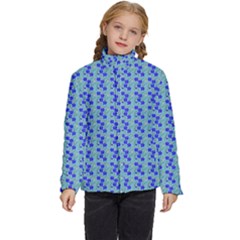 Skyblue Floral Kids  Puffer Bubble Jacket Coat by Sparkle