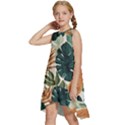 Tropical Leaf Kids  Frill Swing Dress View2